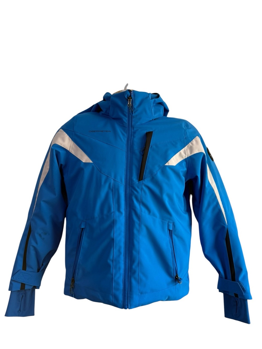 Obermeyer Kids Teen M 10-12 Blue Ski Jacket Hooded Winter Coat Aspen Colorado
